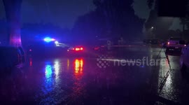 US, Los Angeles: La Verne Heavy Rain