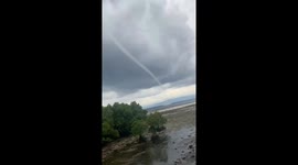 Waterspout spotted off the shore in Badian, Cebu