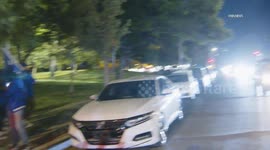 US, Los Angeles: Arleta Dodgers Celebration Outside Ritchie Valens Park Part 4 SOT