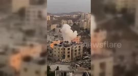 Palestine: An explosion erupted as the Israeli forces stormed the town of Beitunia, southwest of Ramallah