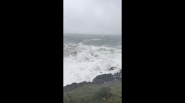 Unnamed storm hitting Tramore Ireland September 2024