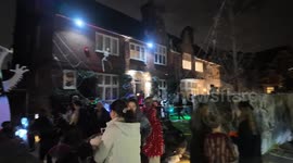 In Golders Green in North London a house creates a Halloween experience for the locals