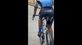 Bicyclist Makes Bubbles