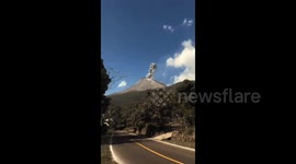 Mount Lewotobi Male in East Nusa Tenggara Indonesia Erupts