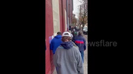 US: Queue At Philadelphia Polling Station