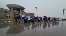 Wisconsin Voters Braving Rainy Weather