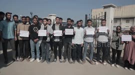 Students stranded in war-torn Gaza protest for right to study abroad