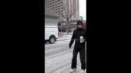 Ice Storm in Regina Saskatchewan Slip and Slide Walking to Victoria Park on Ice and Snow