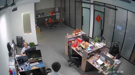 Cleaning solution suddenly explodes office