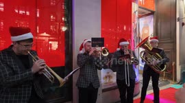Hamleys toy store in Regent Street gets ready for Christmas with a lot of singing and dancing