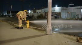 US, Los Angeles: Pico Union Mystery Culprit Opens Several Fire Hydrants