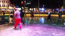Weird Man who keeps walking along the same area in Leicester Square