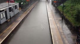 Flooding on Lye station tracks