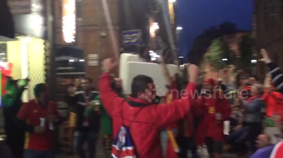 Spanish fans in Toulouse show what chairs are really supposed to be used for