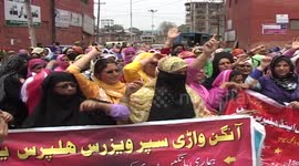 Women Employees Protest In Indian administered Kashmir, Dozens Arrested