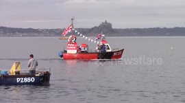 Newlyn Fishermen in Anti EU Flotilla