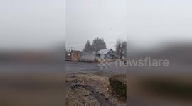 US: Snow Blankets Portola as Winter Arrives in Sierra Nevada