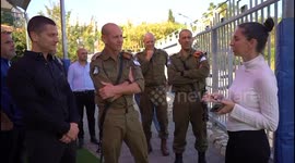 Israel: The Commanding Officer of the Home Front Command Visits the Kindergarten Hit by a Hezbollah Rocket