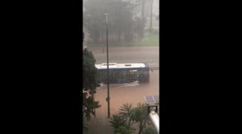 Storm floods Avenida de Andalucía in Málaga