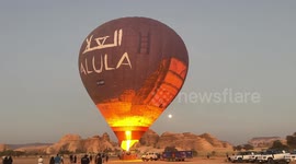 Hot air balloon event held in AlUla, Saudi Arabia