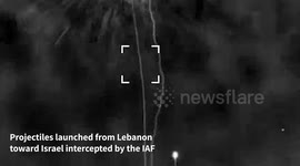 Israel: Approximately 20 projectiles were identified crossing from Lebanon into Israeli territory