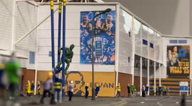 Rugby-mad dad and lad build scale model of their club's stadium