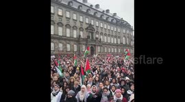Denmark: Hundreds of activists held a large rally in Denmark, Copenhagen to protest the conflict in the Gaza Strip
