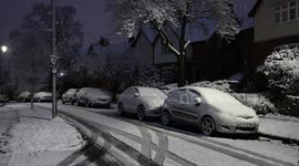 Heavy snowfall seen across the Midlands