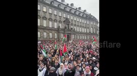 Denmark: Thousands flooded the streets of Denmark to support Palestine