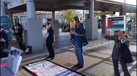 Japan: Protestors honor Palestinian poet Refaat Alareer and display his poems translated to Japanese, as part of a literature event in solidarity with Palestine in Tokyo