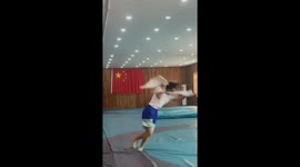 Young Chinese girl excels in judo training and competition