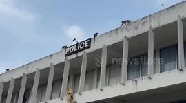 Hundreds of ravenous wild monkeys attack Thai police station