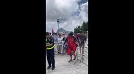 Wingsuit pilot soars through mountains in China