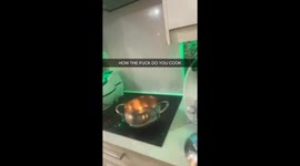 Pan catches fire while cooking in Coventry, UK