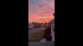 Beautiful Colorful Sky Sunset in New York