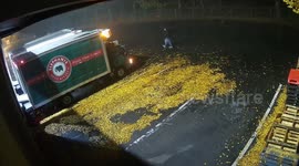 Thief steals delivery truck as worker jumps to safety