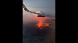 Passenger Captures Stunning View of Icelandic Volcanic Eruption from Plane