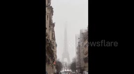 France: Paris Sees First Snowfall Of The Season 10