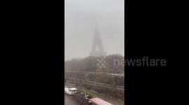 France: Paris Sees First Snowfall Of The Season 11