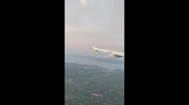Footage of Trip on a Plane Out of Window View Going to Fort Lauderdale Florida