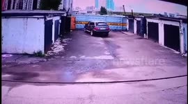 Garage explosion in Krasnoyarsk due to gas leak