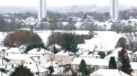 Storm Bert in glasgow appeared overnight as locals in the west end awoke to a winter wonderland