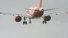 Pilots fight against Storm Bert crosswinds at Bristol Airport