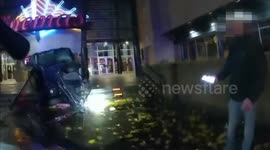 US: Driver Pulled from Crashed Vehicle at Vancouver Cinema, Taken Away on Stretcher