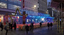 The longest star tunnel in europe opened as part of the city,s Winterfest Christmas festival.