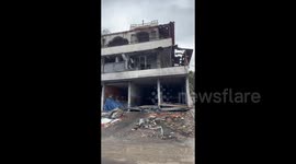 Lebanon: People on the roads of Lebanon drive with flags and banners from the windows of their cars 2