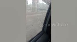 Heavy rain falls in Salvador, Brazil