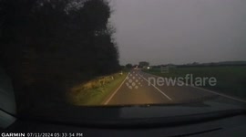 Driver Dangerously Overtakes into Incoming Traffic