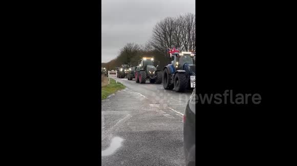UK: Farmers Stage ‘Go-Slow’ Tractor Protest In Dover Over Inheritance ...