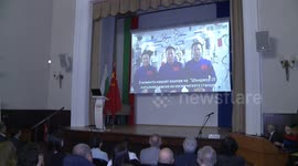Chinese taikonauts engage with Bulgarian youth in space dialogue